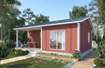 1+1 48 m² Prefabrik Ev