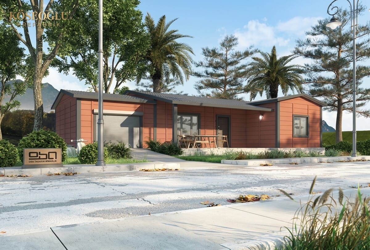 108m² Garajlı Prefabrik Ev